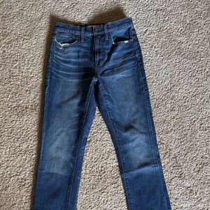 Madewell High-Rise Straight Jeans in Dark Indigo Wash